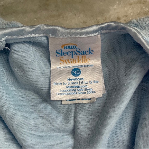 Halo Pajamas Halo Sleepsack Blue Plushy Dot Velboa Size Newborn